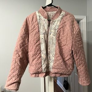 Free People mauve quilted reversible jacket